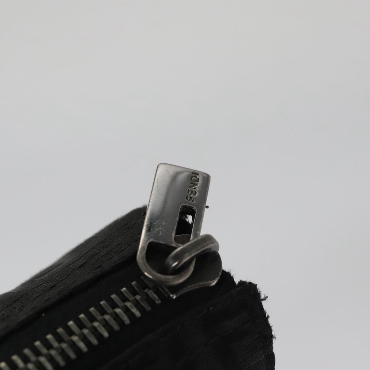 Fendi FF Logo Pouch Canvas, BLACK, CANVAS, Clutche & pouche