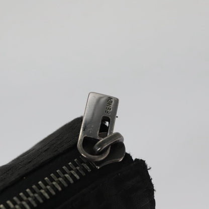 Fendi FF Logo Pouch Canvas, BLACK, CANVAS, Clutche & pouche