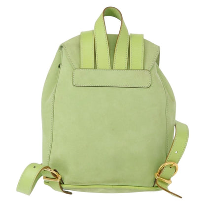 Salvatore Ferragamo Gancini Backpack Suede, GREEN, SUEDE, Backpack