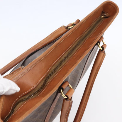 Celine Vintage Macadam Tote bag Canvas, BROWN, PVC, Tote bag