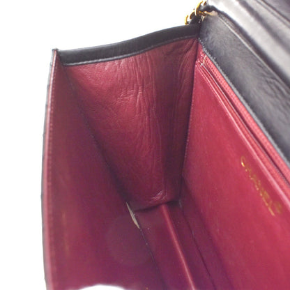 Chanel Vintage Square Classic Flap Bag Quilted Lambskin, BLACK, LEATHER, Shoulder bag