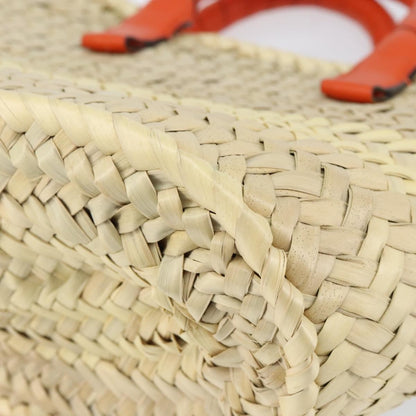 Chloe Marcie Basket Bag Raffia and Leather, BEIGE, WICKER, Handbag