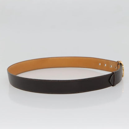 Hermes Vintage Belt Leather, BROWN, LEATHER, Belts
