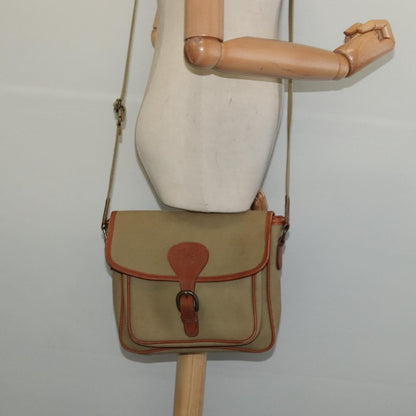 Burberry Front Pocket Messenger Bag Canvas, BEIGE, CANVAS, Shoulder bag