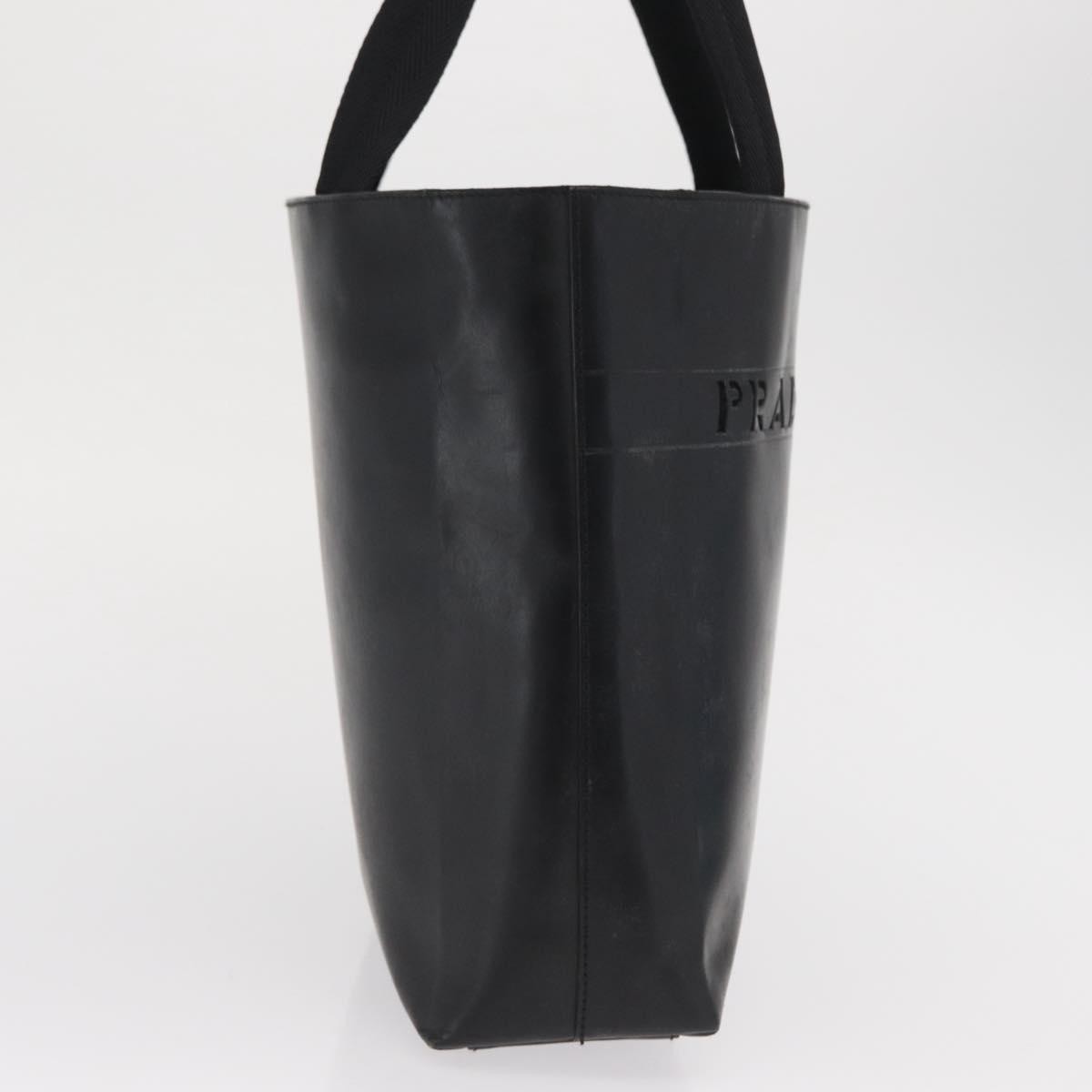 Prada Vintage Tote Leather, BLACK, LEATHER, Tote bag
