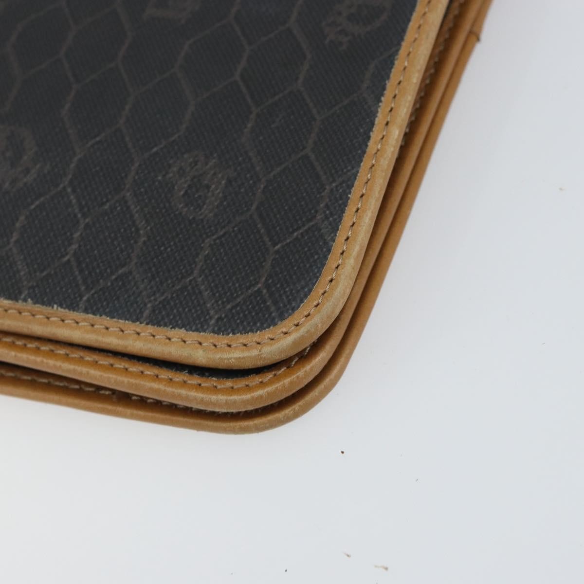 Christian Dior Vintage honeycomb clutch Canvas, BLACK, CANVAS, Clutche & pouche