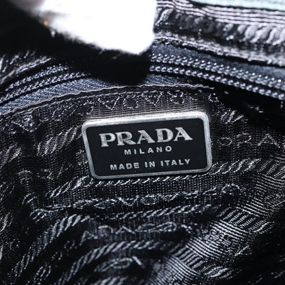 Prada Vela Double Front Pocket Backpack Tessuto with Saffiano Leather, Khaki, Nylon, Backpack