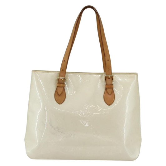 Louis Vuitton Brentwood Handbag Monogram Vernis, BEIGE, PATENT_LEATHER, Tote bag