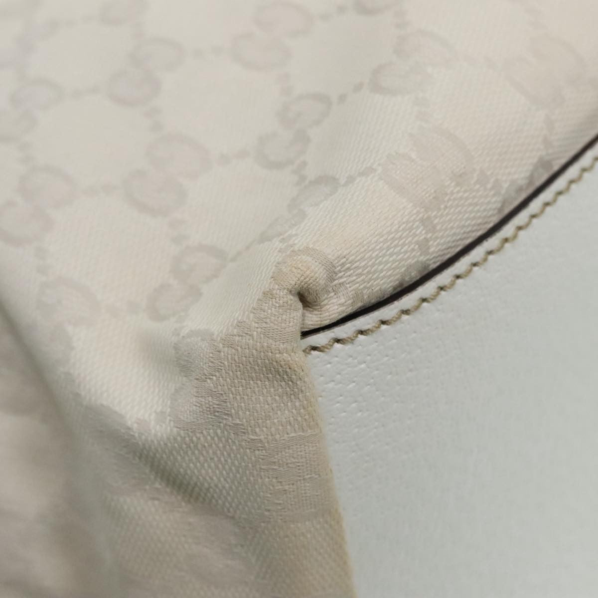 Gucci Web Zip Tote GG Canvas, WHITE, CANVAS, Tote bag