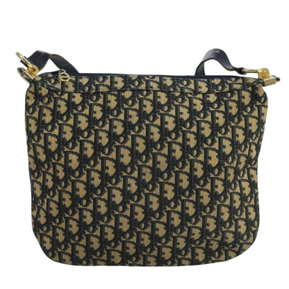 Christian Dior Vintage Trotter Shoulder Bag Canvas, NAVY, CANVAS, Shoulder bag