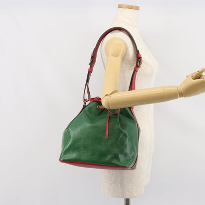 Louis Vuitton Bicolor Petit Noe Handbag Epi Leather, GREEN, LEATHER, Shoulder bag
