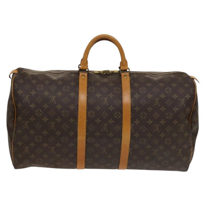 Louis Vuitton Keepall Bag Monogram Canvas, BROWN, CANVAS, Travel bag