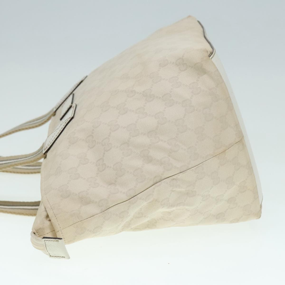 Gucci Web Zip Tote GG Canvas, WHITE, CANVAS, Tote bag
