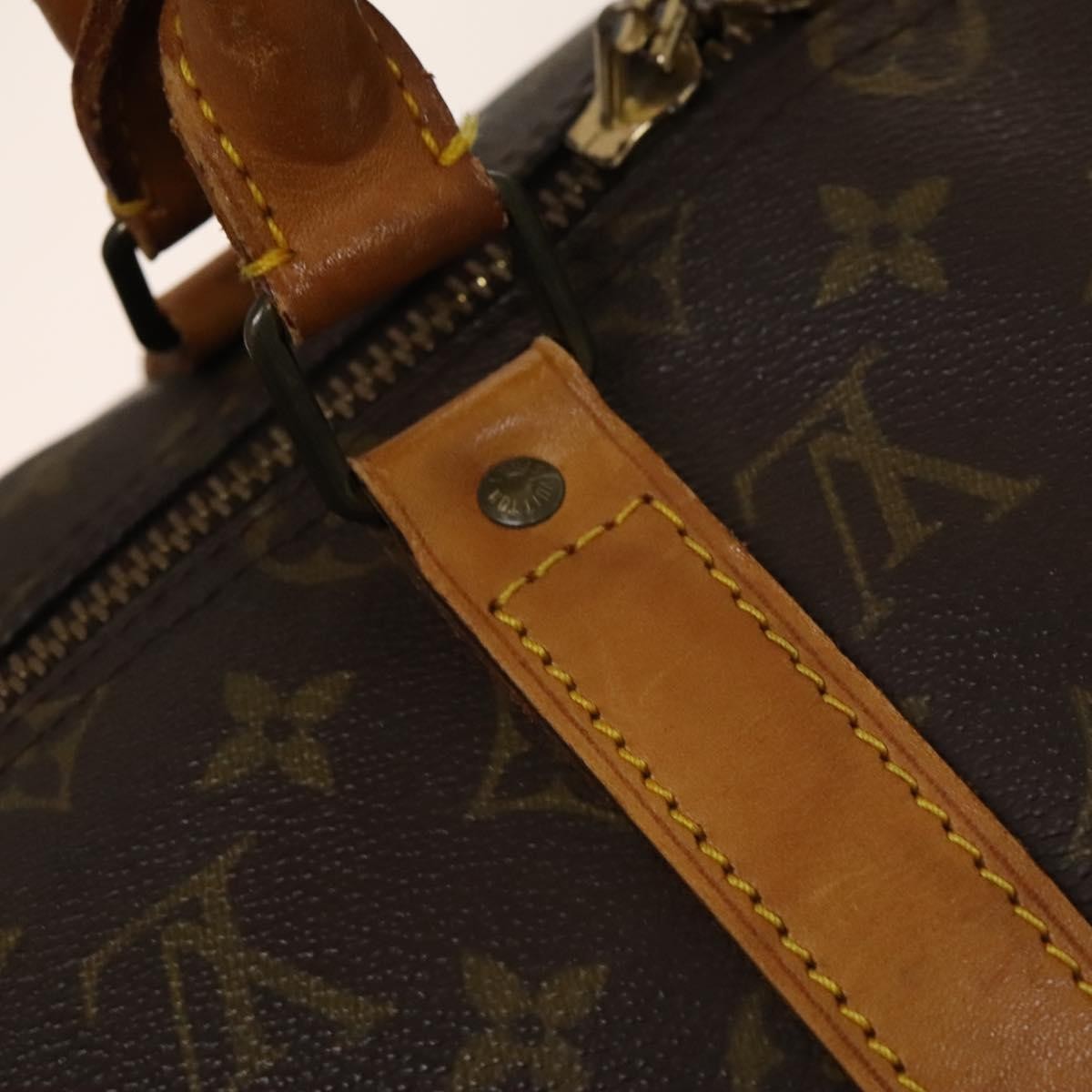 Louis Vuitton Keepall Bandouliere Bag Monogram Canvas, BROWN, CANVAS, Travel bag