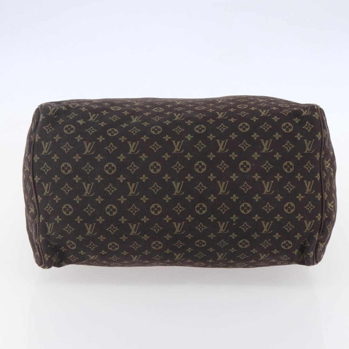 Louis Vuitton Speedy Handbag Mini Lin, BROWN, CANVAS, Handbag