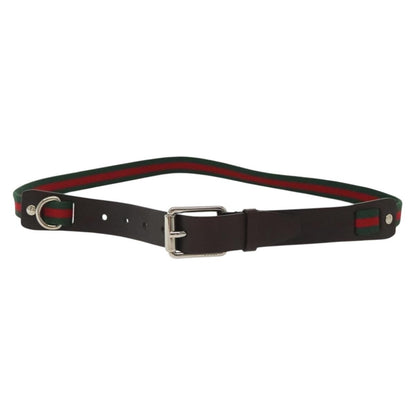 Gucci Web Belt Canvas and Leather, BLACK, LEATHER, Belts