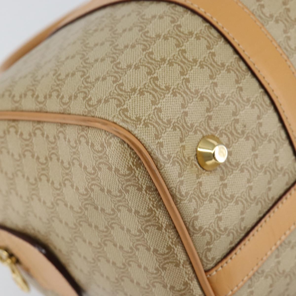 Celine Vintage Duffle Bag Macadam Coated Canvas, BEIGE, CANVAS, Travel bag