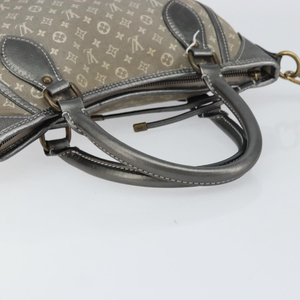 Louis Vuitton Angele Handbag Mini Lin, GRAY, CANVAS, Handbag