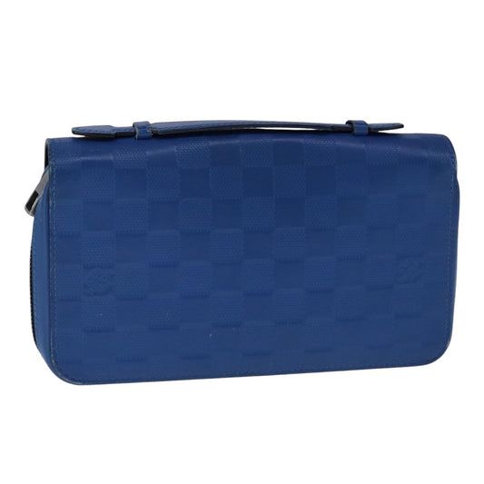 Louis Vuitton Organiser Atholl Leather, BLUE, LEATHER, Wallets