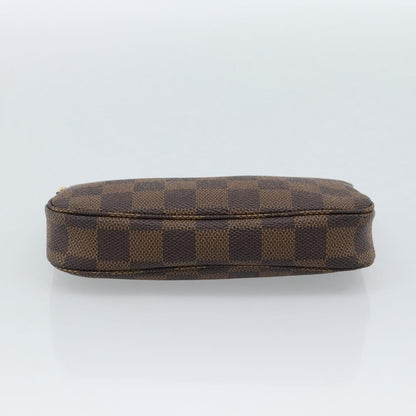 Louis Vuitton Mini pochette accessoires Damier Canvas, Brown, Canvas, Clutch