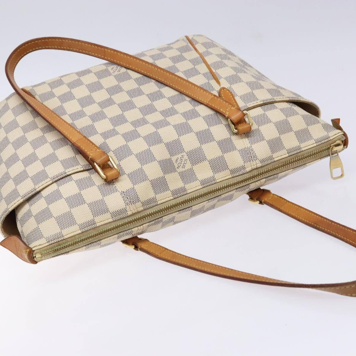 Louis Vuitton Totally Handbag Damier, WHITE, CANVAS, Tote bag