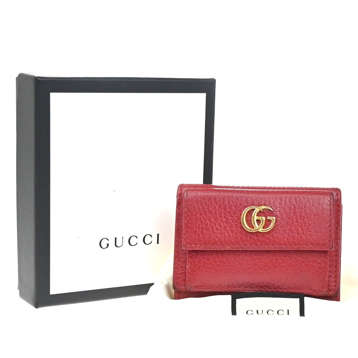 Gucci GG Marmont Wallet Leather, RED, LEATHER, Wallets