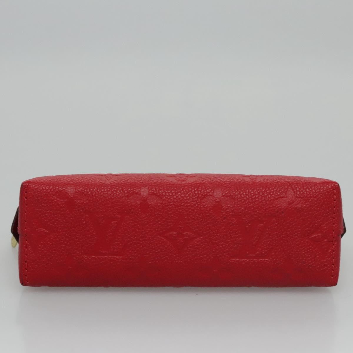 Louis Vuitton Cosmetic Pouch Monogram Empreinte Leather, RED, LEATHER, Toiletry Case