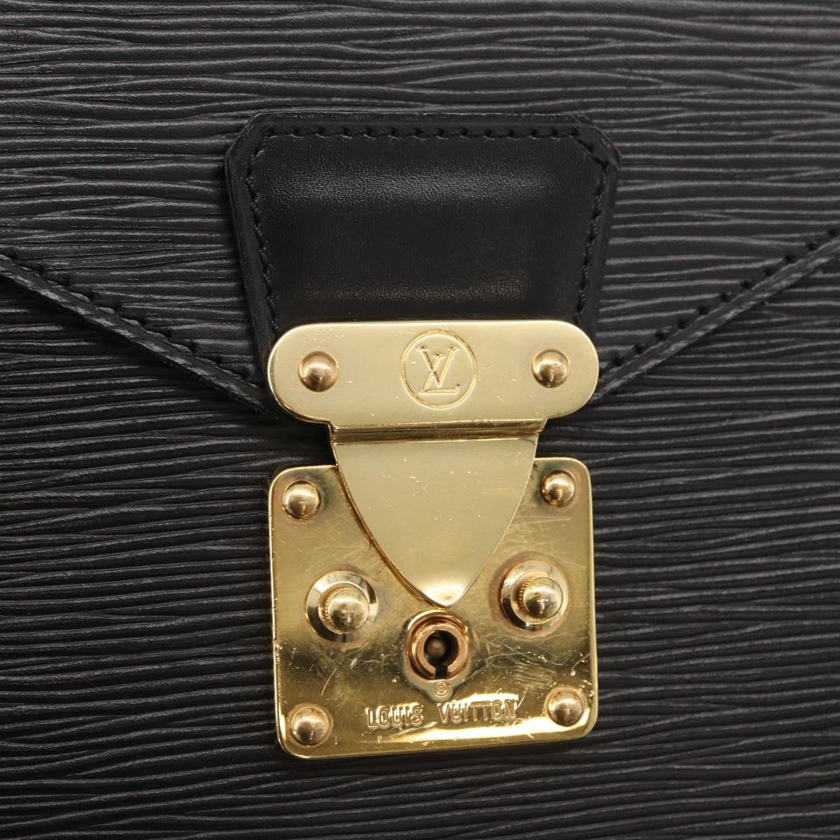 Louis Vuitton Porte-Documents Senateur Bag Epi Leather, BLACK, LEATHER, Briefcase