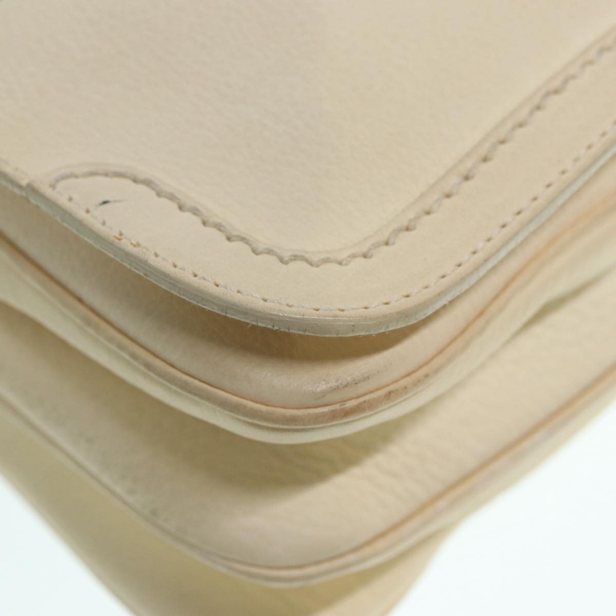 Salvatore Ferragamo Gancini Shoulder Bag Leather, WHITE, LEATHER, Shoulder bag