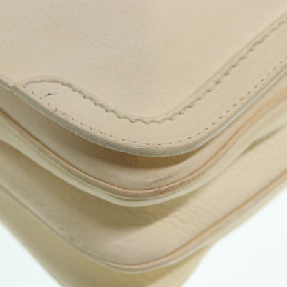 Salvatore Ferragamo Gancini Shoulder Bag Leather, WHITE, LEATHER, Shoulder bag