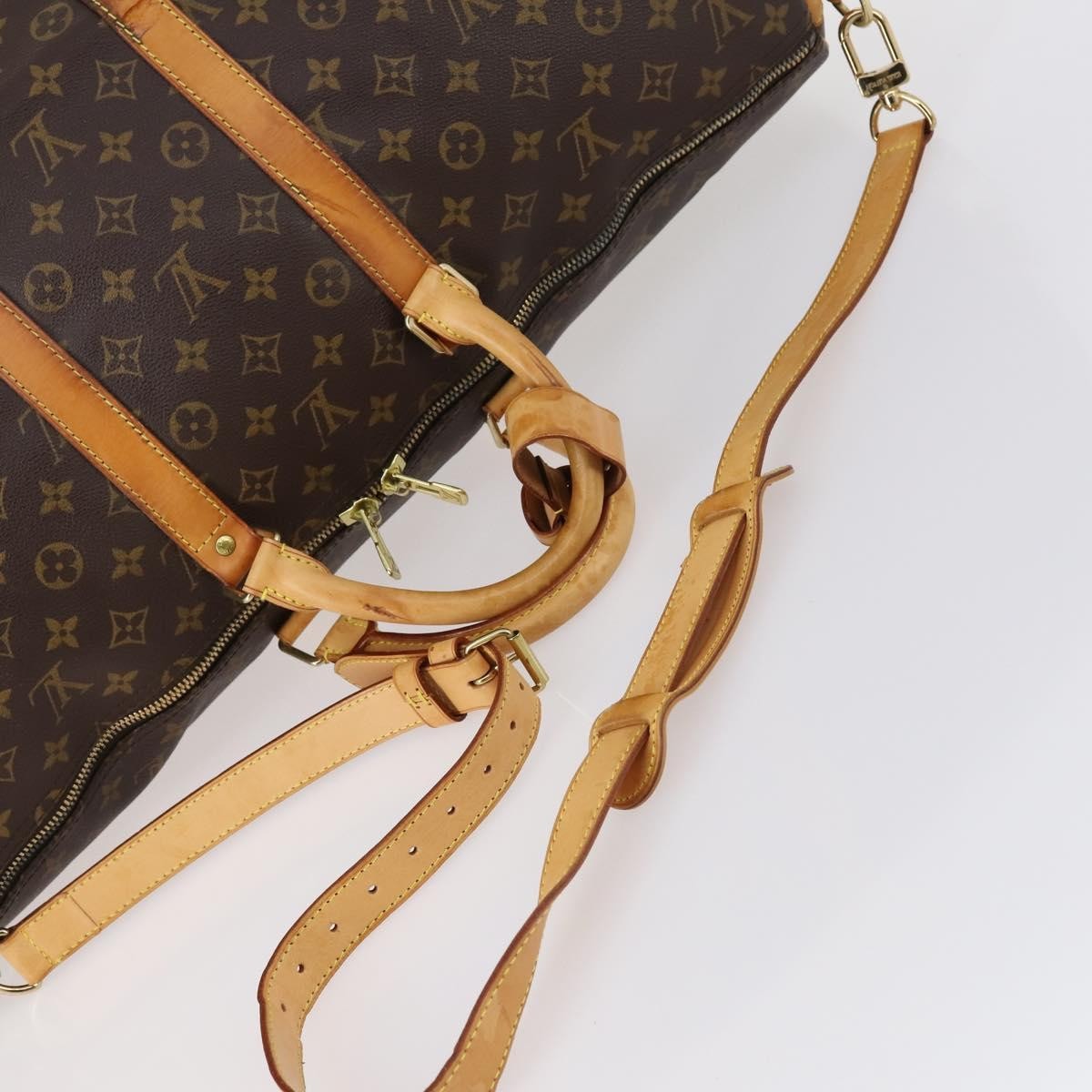 Louis Vuitton Keepall Bandouliere Bag Monogram Canvas, BROWN, CANVAS, Travel bag