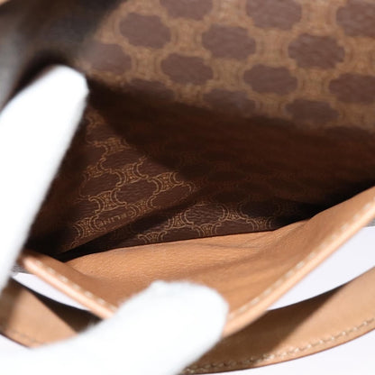 Celine Vintage Macadam Boston bag Canvas and Leather, Brown, Canvas, Travel Bag