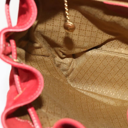 Gucci Bamboo Tassel Backpack Suede, RED, SUEDE, Backpack