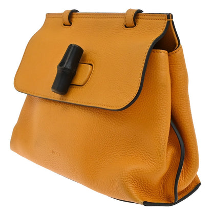 Gucci Bamboo Daily Top Handle Bag Leather, Orange, Leather, Handbag