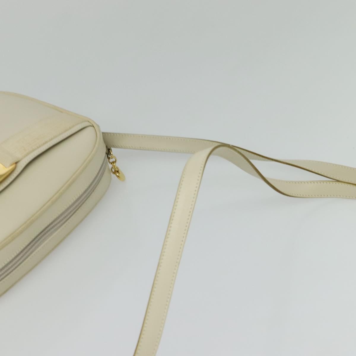 Salvatore Ferragamo Vala Shoulder Bag Leather, WHITE, LEATHER, Shoulder bag