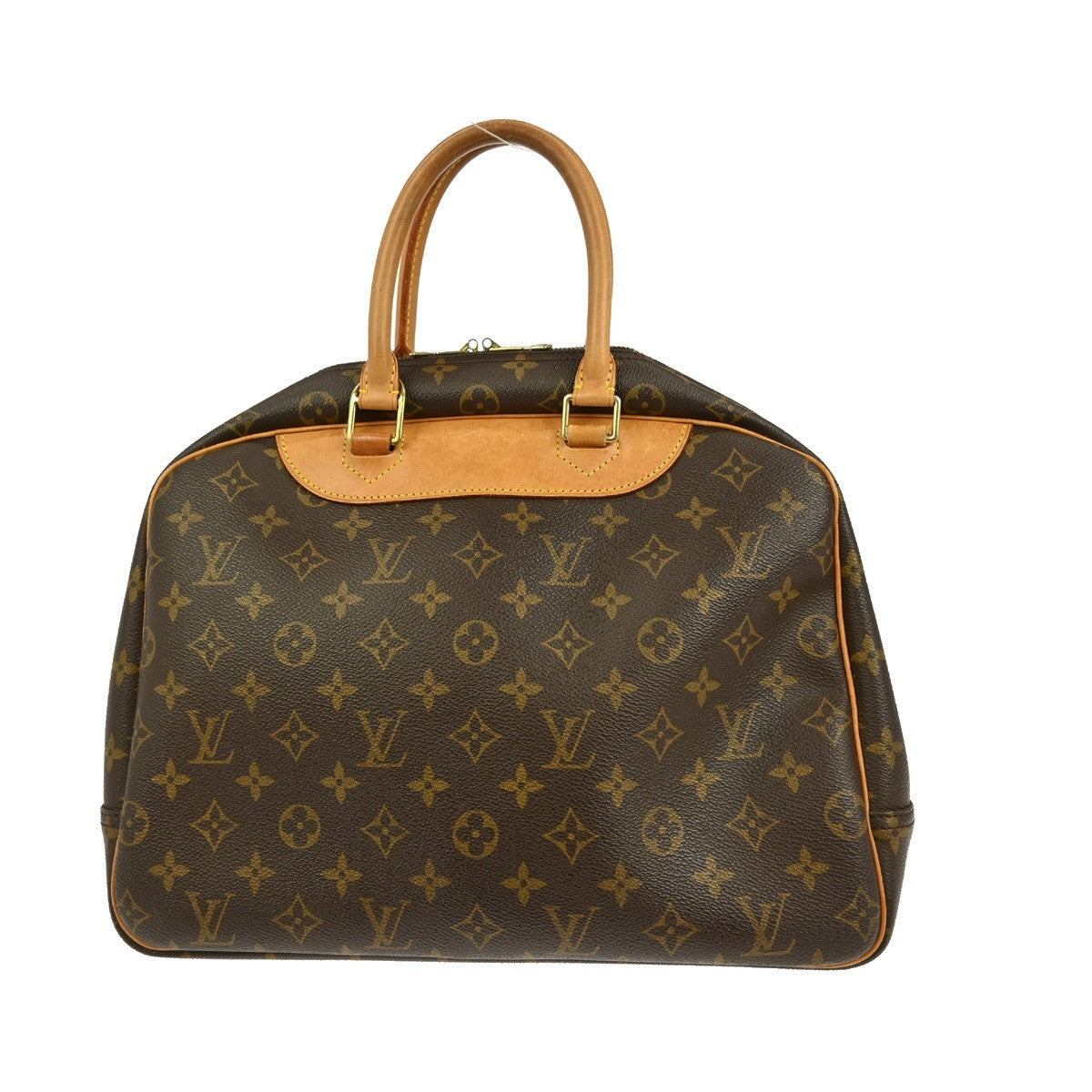 Louis Vuitton Deauville Handbag Monogram Canvas, BROWN, CANVAS, Handbag
