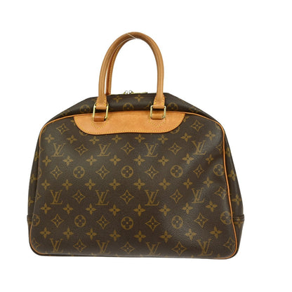 Louis Vuitton Deauville Handbag Monogram Canvas, BROWN, CANVAS, Handbag