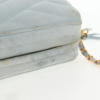 Chanel Vintage Camera bag Suede, BLUE, SUEDE, Crossbody bag