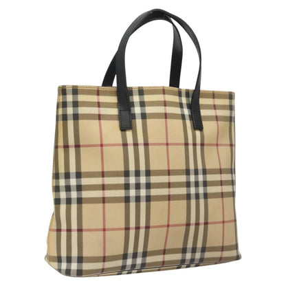 Burberry Top Handle Tote Nova Check Canvas, BEIGE, CANVAS, Tote bag