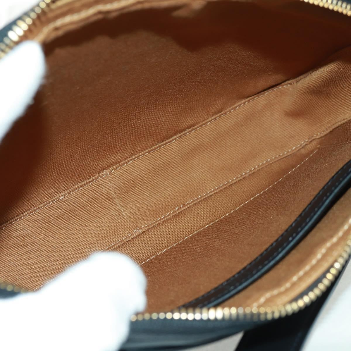 Celine Logo Messenger Bag Triomphe Coated Canvas, Black, PVC, Shoulder Bag