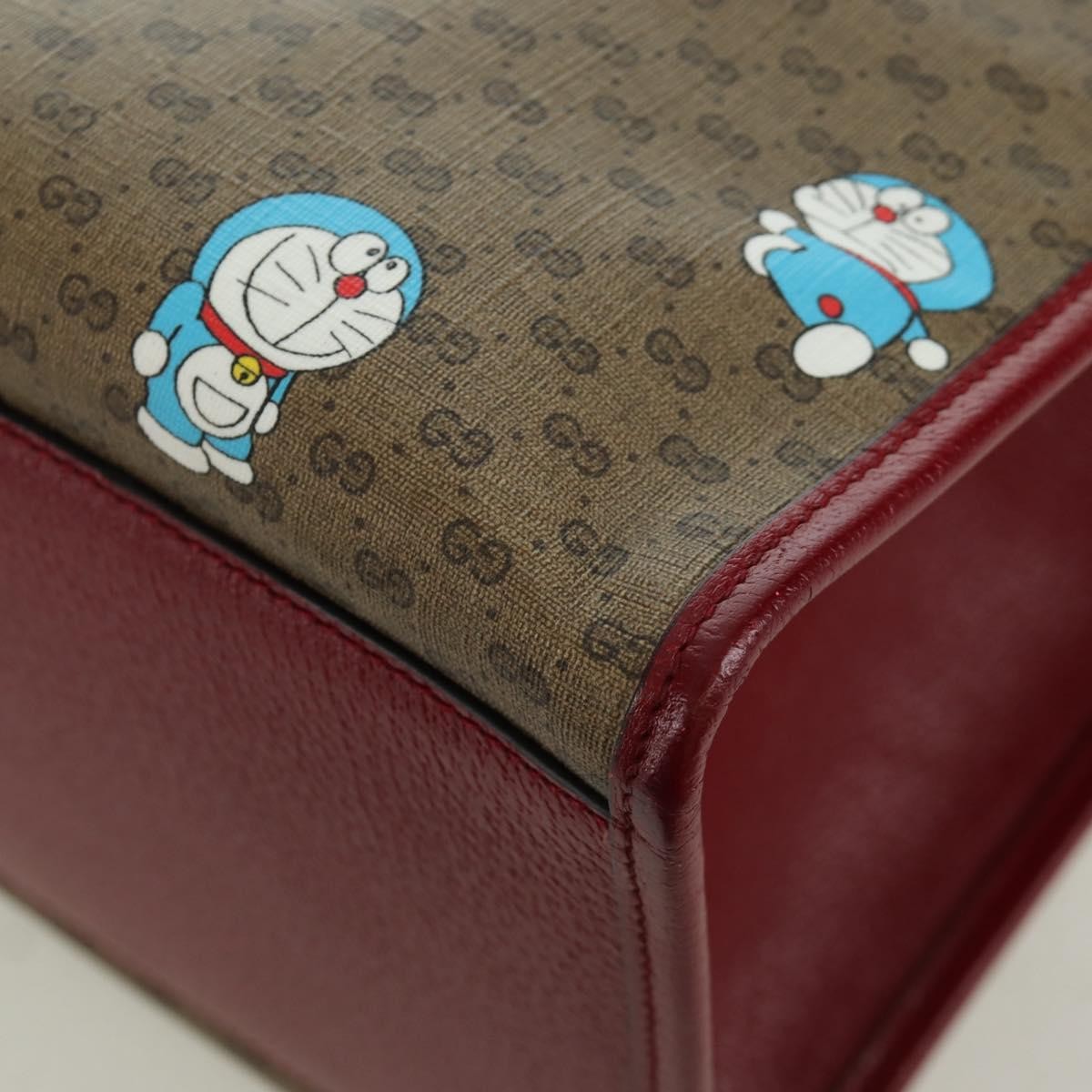 Gucci Doraemon Tote Printed Mini GG Coated Canvas, Beige, Canvas, Tote Bag