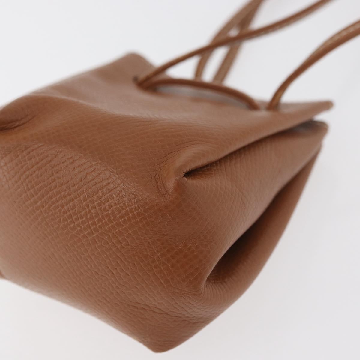 Hermes Vespa Pouch Leather, Brown, Leather, Clutch