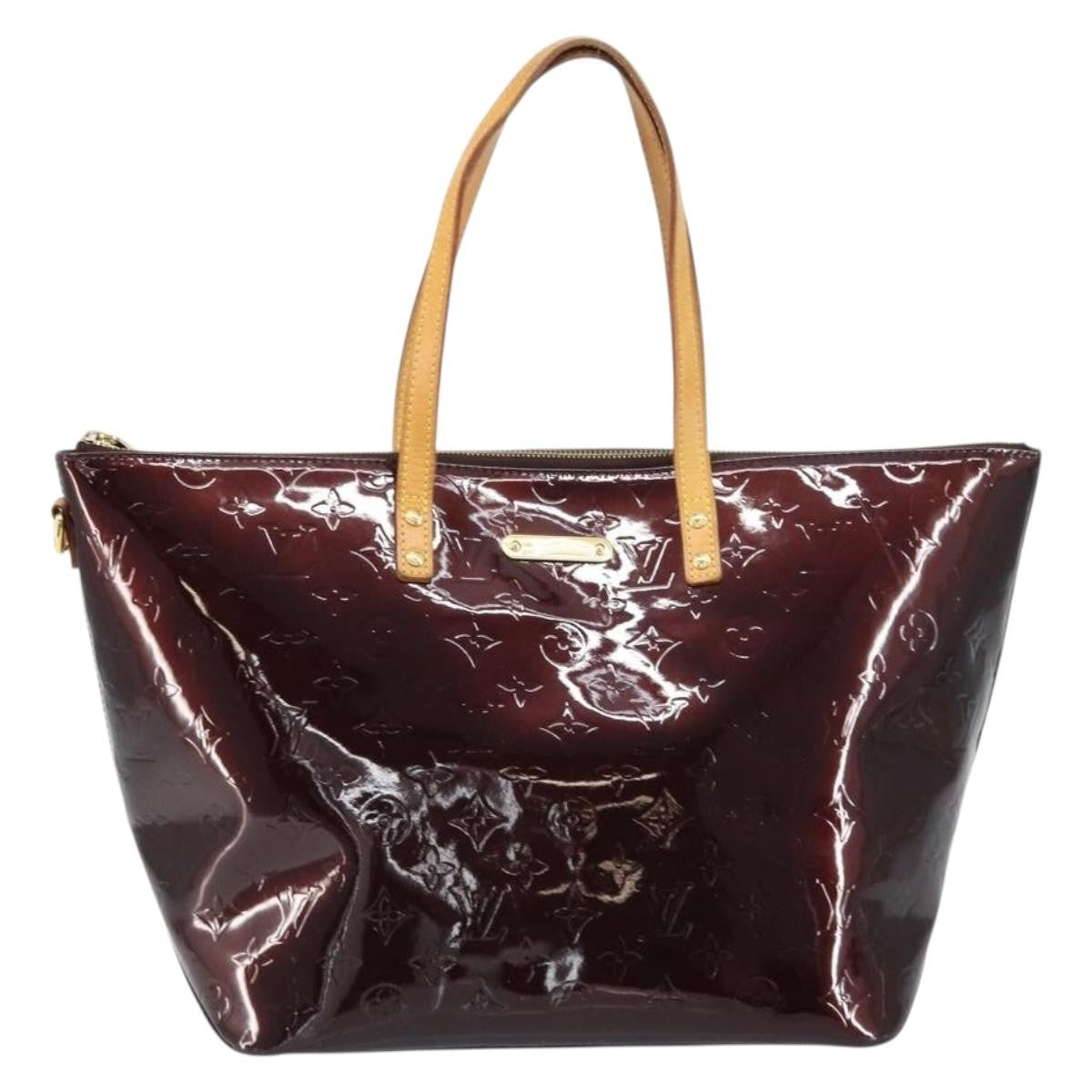 Louis Vuitton Bellevue Handbag Monogram Vernis, BROWN, PATENT_LEATHER, Tote bag
