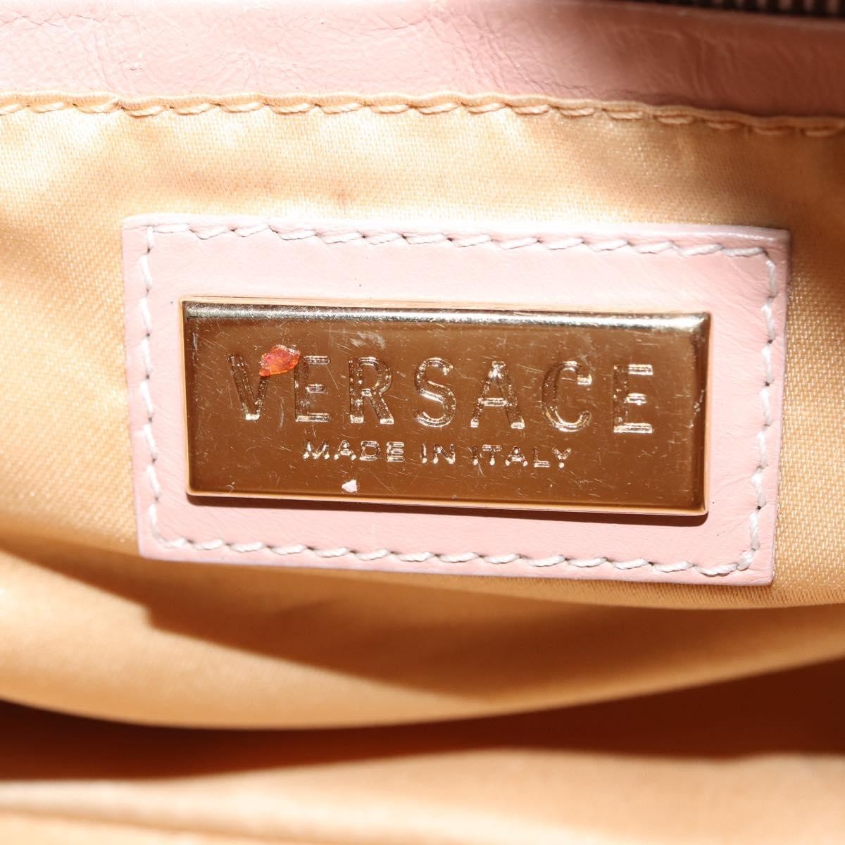 Versace Vintage Medusa Belt Bag Leather, PINK, LEATHER, Handbag