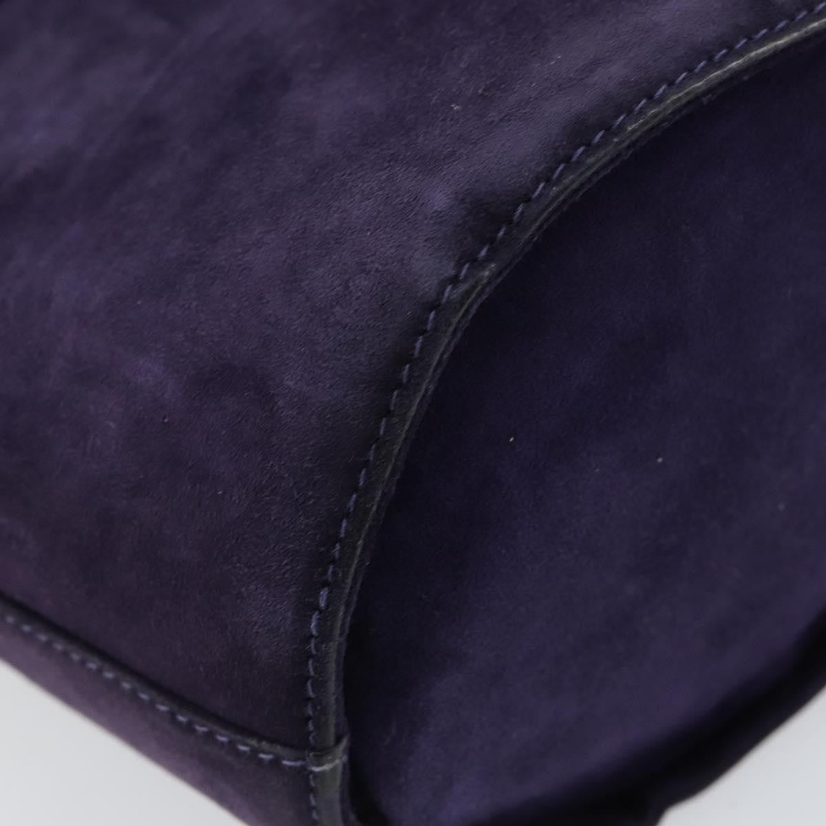 Salvatore Ferragamo Vara Bow Top Handle Bucket Bag Suede, PURPLE, SUEDE, Handbag