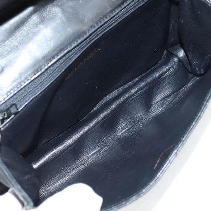 Chanel Vintage Tassel Flap Bag Leather, BLACK, LEATHER, Handbag