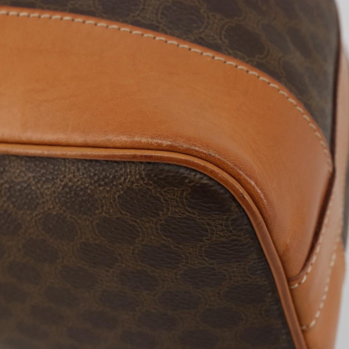 Celine Macadam Shoulder Bag PVC Leather, Brown, PVC, Shoulder Bag