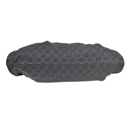 Gucci Hobo Shoulder Bag Canvas, BLACK, CANVAS, Shoulder bag