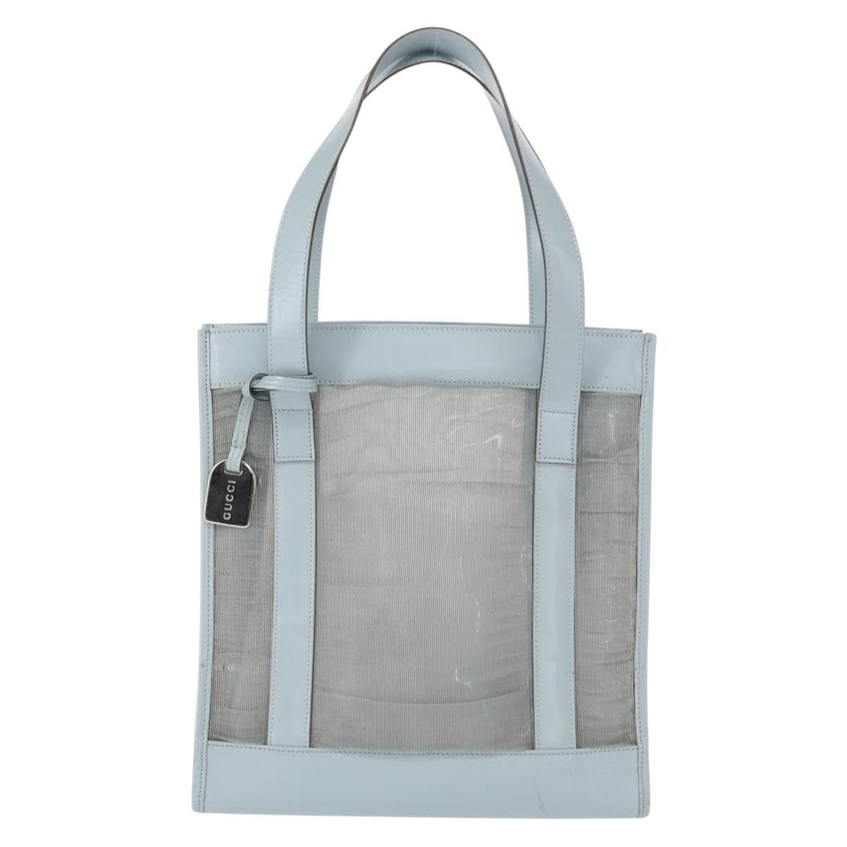 Gucci Vintage tote Leather, BLUE, LEATHER, Tote bag