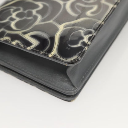 Chanel Wallet on Chain Camellia Patent, GRAY, PATENT_LEATHER, Shoulder bag